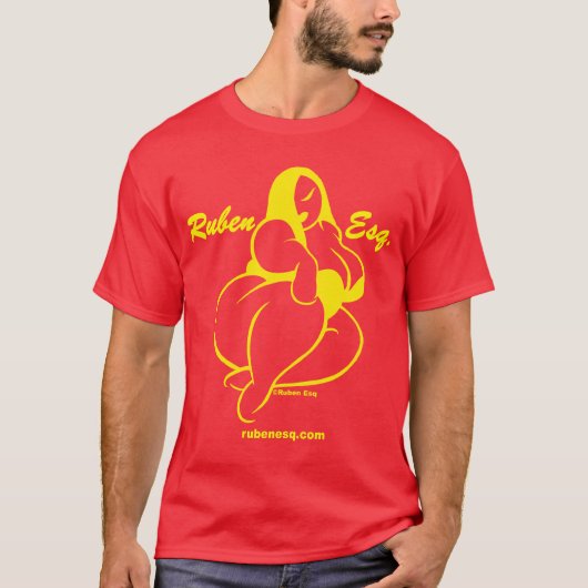 Ruben Esqのロゴ(黄色) Tシャツ (正面)