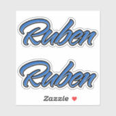 Ruben Name blue Aufkleber Sticker Stickerset シール (シート)