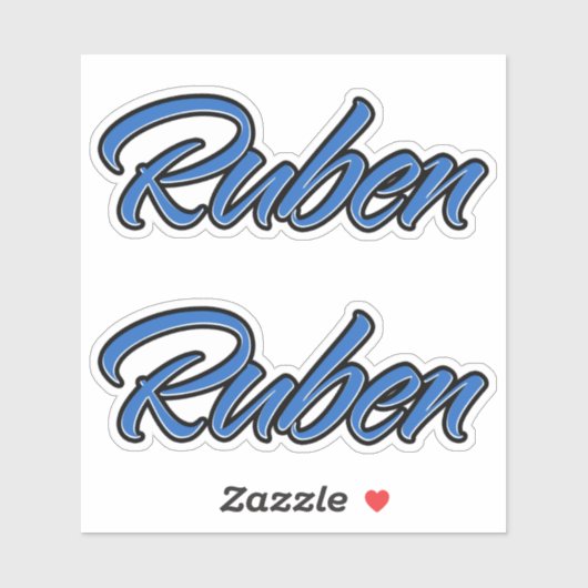 Ruben Name blue Aufkleber Sticker Stickerset シール (シート)