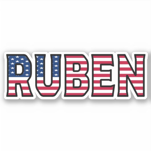 Ruben Name Vorname USA Sticker Stickerset シール (正面)