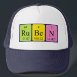 Ruben periodic table name hat キャップ<br><div class="desc">Ruben spelled out as Ru Be N (Ruthenium Beryllium Nitrogen) on a hat for the scientist in you.</div>