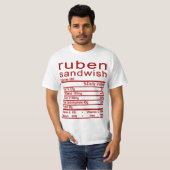 ruben sandwish Nutrition Factsラベル Tシャツ (正面フル)