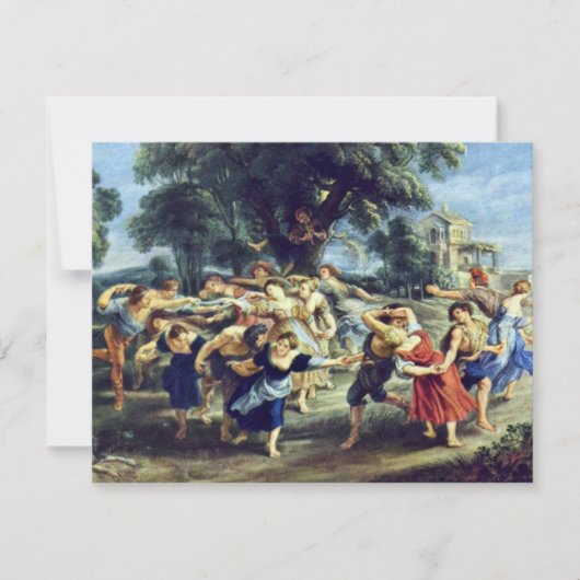 Rubensピーターポール(最も最高のな質)著納屋のダンス 招待状 (正面)