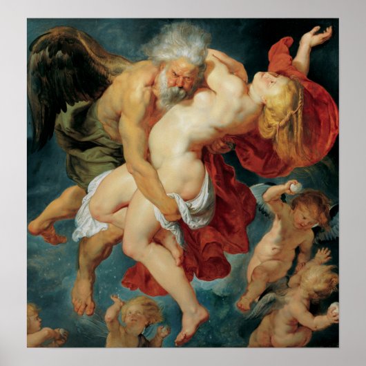 Rubens - Borei Abducts Orifia, 1620 ポスター (正面)