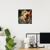 Rubens - Borei Abducts Orifia, 1620 ポスター (ホームオフィス)