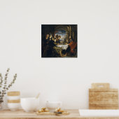 Rubens - Dinner At Emmaus, 1638 ポスター (キッチン)