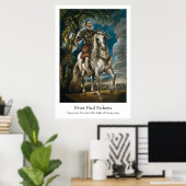 Rubens – Equestrian Portrait of the Duke of Lerma ポスター (ホームオフィス)