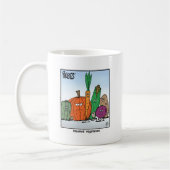 Rubesの漫画のクラシックによって蒸気を発する野菜 コーヒーマグカップ (左)