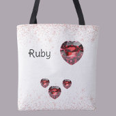Rubies are part of my peace, Ruby lover トートバッグ