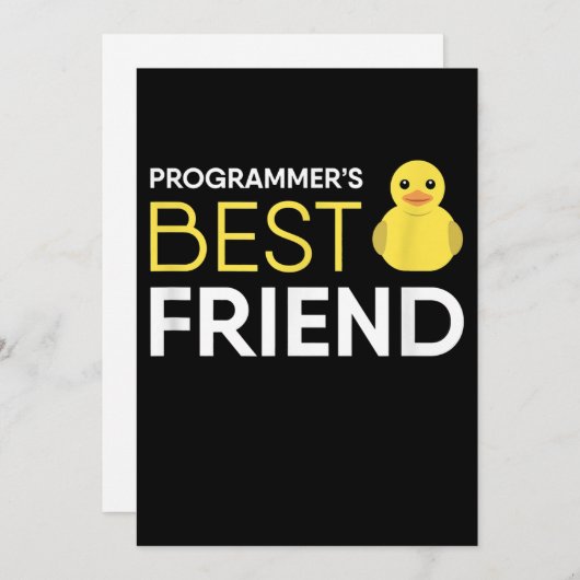 Rubm Duck Debugging Programmers 最高の Friend シーズンカード (正面/裏面)