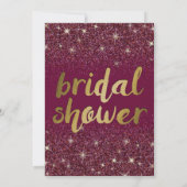 Rubyきらめくブライダルシャワー招待状 招待状 (裏面)