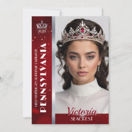 Rubyきらめく王室のページオートグラフフォトカード 招待状