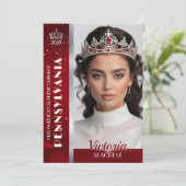 Rubyきらめく王室のページオートグラフフォトカード 招待状 (スタンド正面)