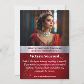 Rubyきらめく王室のページオートグラフフォトカード 招待状 (裏面)