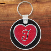 RubyとOnyxハートキーチェーン キーホルダー (正面)