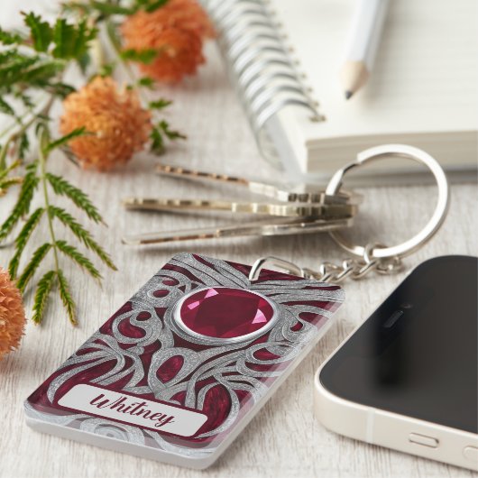 RubyとSilver インスパイア Keychain (01) キーホルダー (正面右)