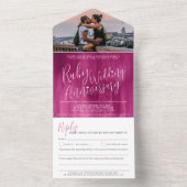 Rubyの結婚第40回フォト音楽要求オプションRSVP オールインワン招待状 (内側)