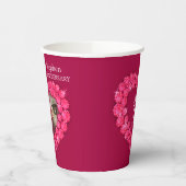 Rubyの結婚記念カスタム写真日レッド 紙コップ (左)