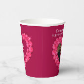 Rubyの結婚記念カスタム写真日レッド 紙コップ (右)