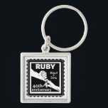 Rubyの結婚記念日が手に入る40th キーホルダー<br><div class="desc">このもしデザインの下に救済カスタマイズは、このデザイ頼ナーボタンを使用して文字。ルビーの40年結婚の結婚記念日のロマ祝ティックなデザイン。このデザインは、手を持つカップルのベクトルイラストレーションを有する。</div>