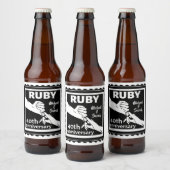 Rubyの結婚記念日が手に入る40th ビールラベル (ボトル)
