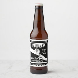 Rubyの結婚記念日が手に入る40th ビールラベル
