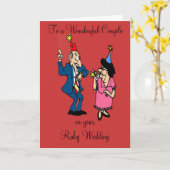 RUBYの結婚記念日の挨拶カード カード (黄色い花)