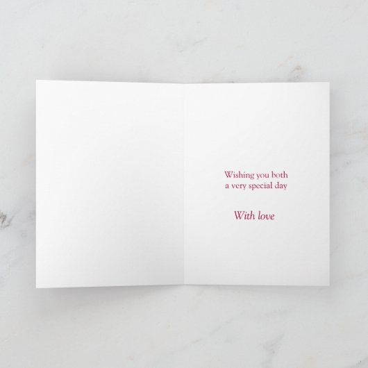 Rubyの結婚記念日の祖父母40thカード カード (内部)