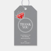 Rubyの結婚記念日パーティーが呼び出さ感謝していれる ギフトタグ (正面)