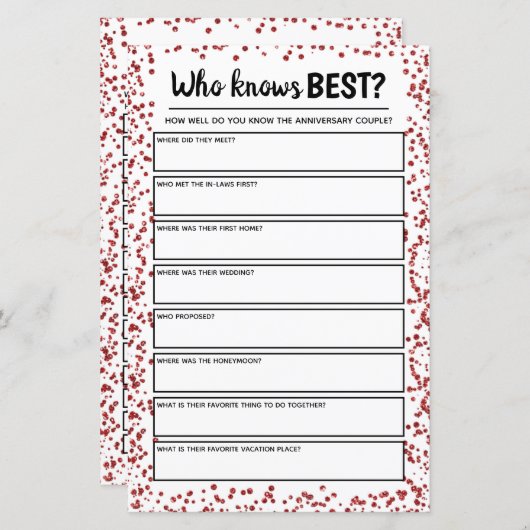 Rubyの結婚記念日パーティーゲーム (正面/裏面)