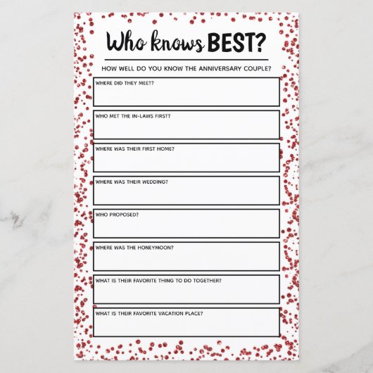 Rubyの結婚記念日パーティーゲーム (正面)