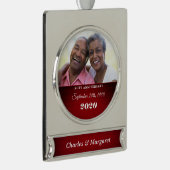 Rubyの結婚記念日40th Red Damaskの写真 シルバープレートバナーオーナメント (右)