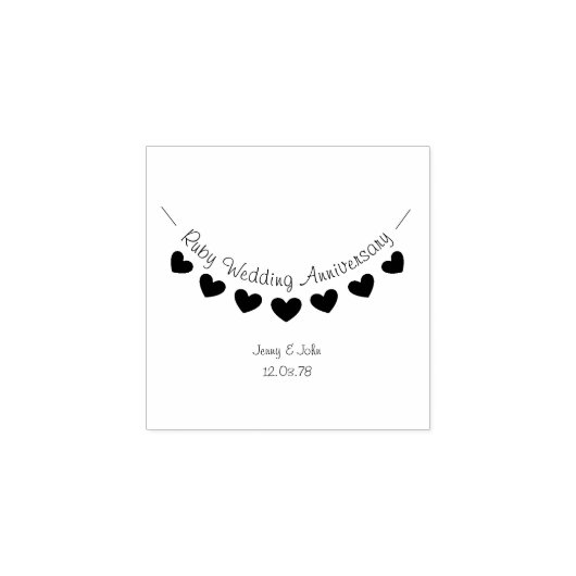 Rubyの結婚Anniversary envelope invitation stamp ラバースタンプ (インプリント)