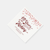 Rubyの製造で40年を迎える紙吹雪 スタンダードカクテルナプキン (角)