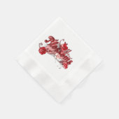 Rubyの赤いスクリプト 縁ありカクテルナプキン (角)