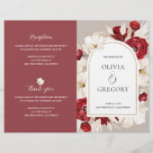 Rubyの赤と白フローラ結婚式 (正面)