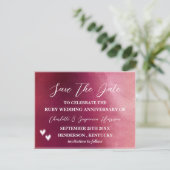 Rubyの40周年を結婚保存 ポストカード (スタンド正面)