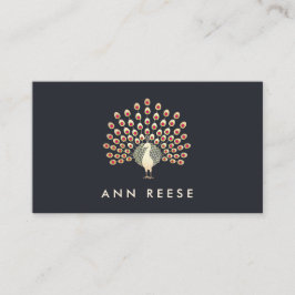 Rubyエレガント羽毛クジャクスタイリッシュデザイナー 名刺