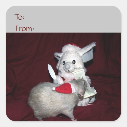 Rubyギフトステッカー スクエアシール (正面)