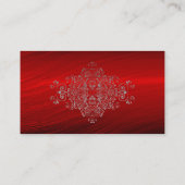 Rubyスタイリッシュ Red Grayフローラ旋回結婚s プレイスカード (裏面)