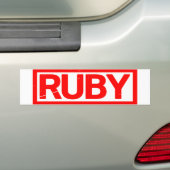Rubyスタンプ バンパーステッカー (車上)
