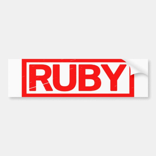 Rubyスタンプ バンパーステッカー (正面)