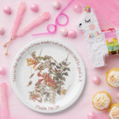 Rubyスロートハミングバードと詩篇118:24 ペーパープレート (パーティー)