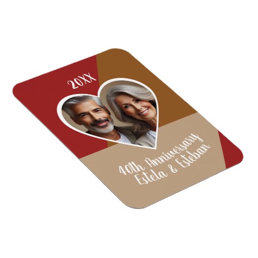 Rubyハートカスタム写真記念日キープサケ マグネット (右側)