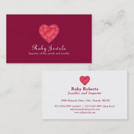 Rubyハートジュエルジュエリー名刺 名刺