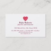 Rubyハートジュエルジュエリー名刺 名刺 (裏面)