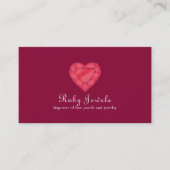 Rubyハートジュエルジュエリー名刺 名刺 (正面)