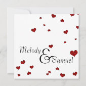 Rubyハート紙吹雪日付の保存 セーブザデート (裏面)