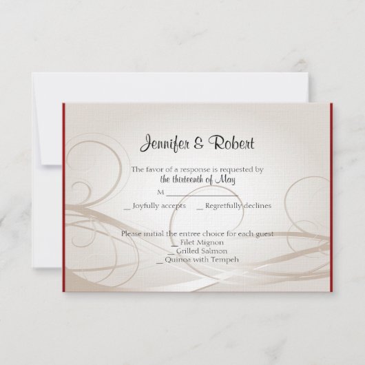 Rubyハート40th Anniversary応答カード 出欠カード (正面)