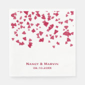 Rubyパーソナライズされた紙吹雪40周年記念パーティー スタンダードランチョンナプキン (正面)